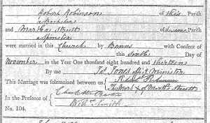 Marriage record