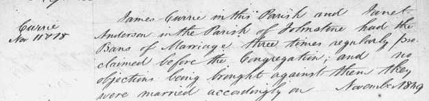 marriage record